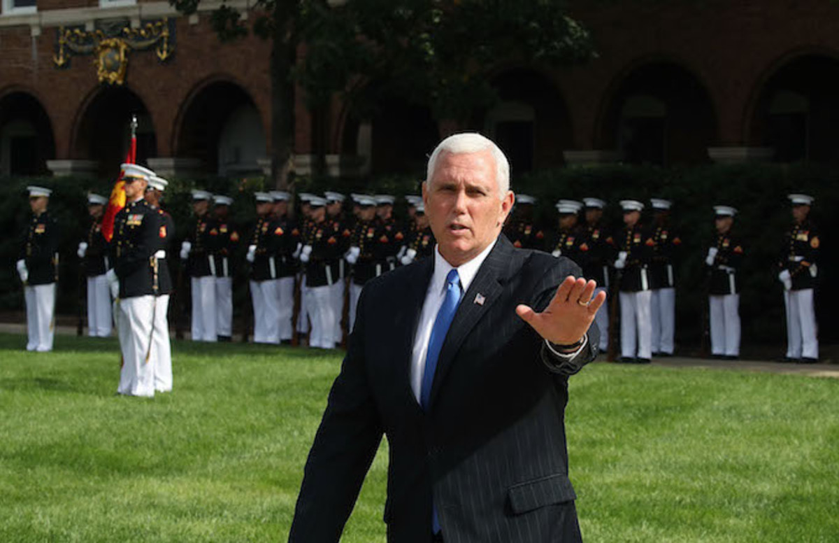 Make America Gay Again Banner Greets Mike Pence Outside Of His Aspen