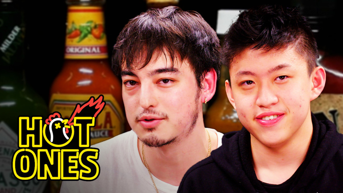 Joji And Rich Brian Play The Newlywed Game While Eating Spicy Wings Hot Ones Complex