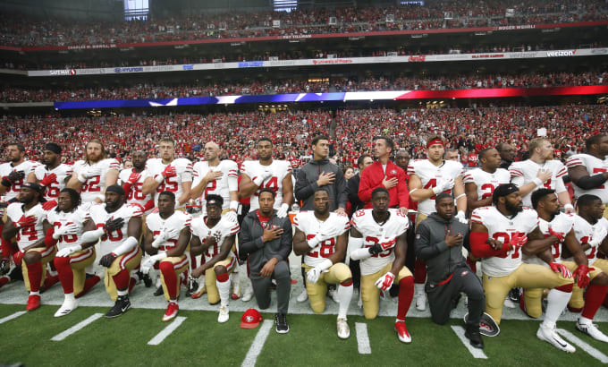 49ers-kneel