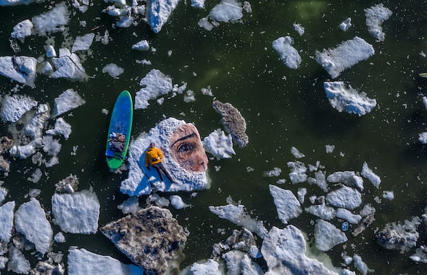 Artist Sean Yoro Braves Arctic Waters to Create Ice Mural With The ... - Complex