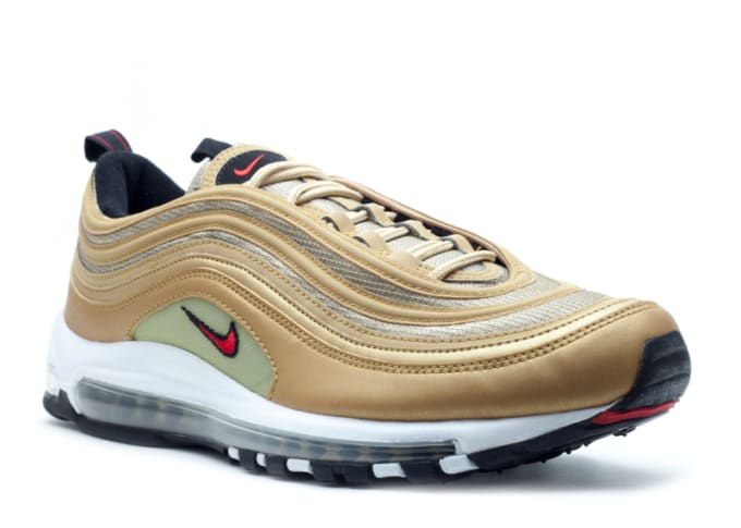 silver and gold air max 97