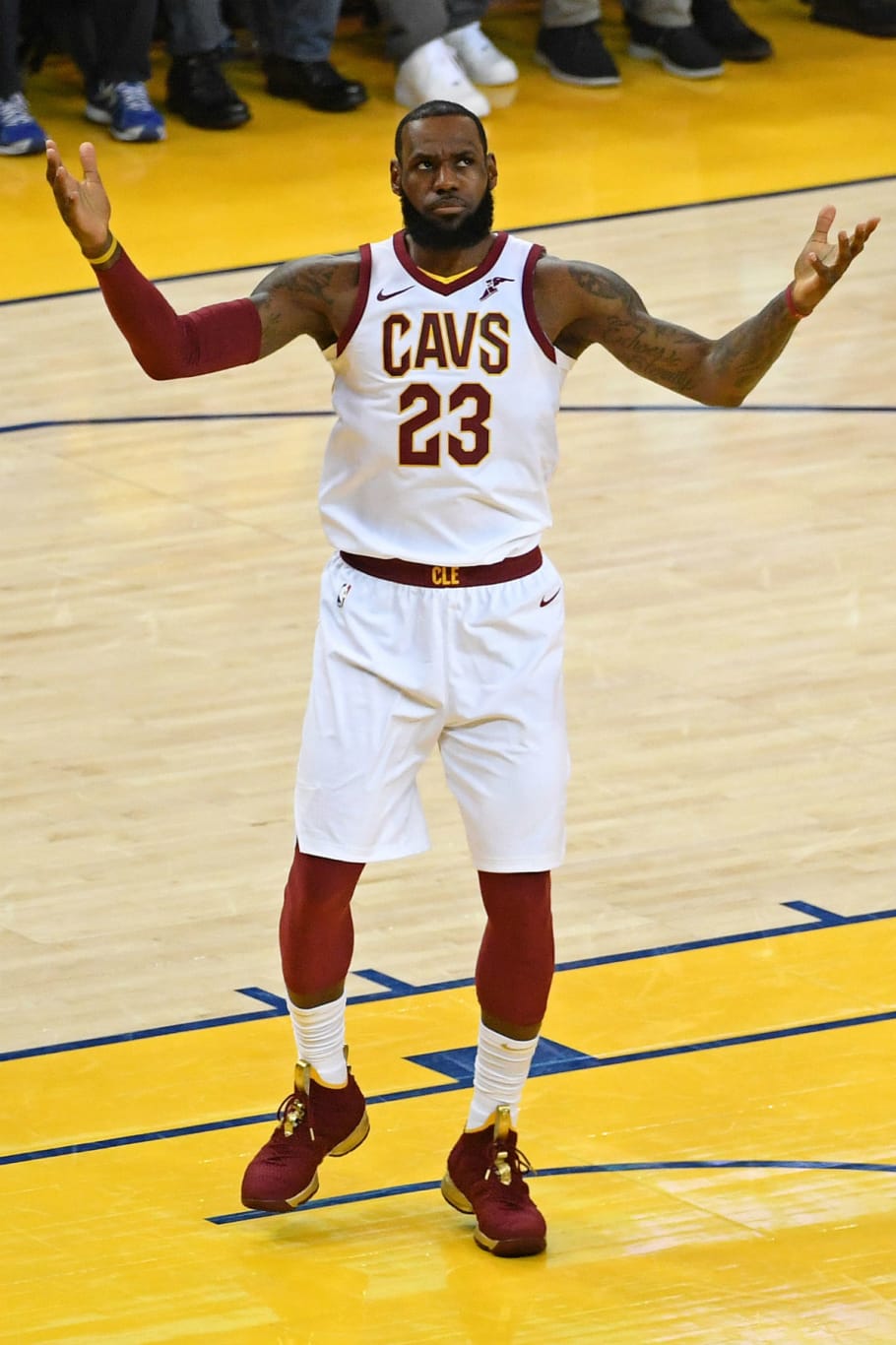 lebron maroon and gold