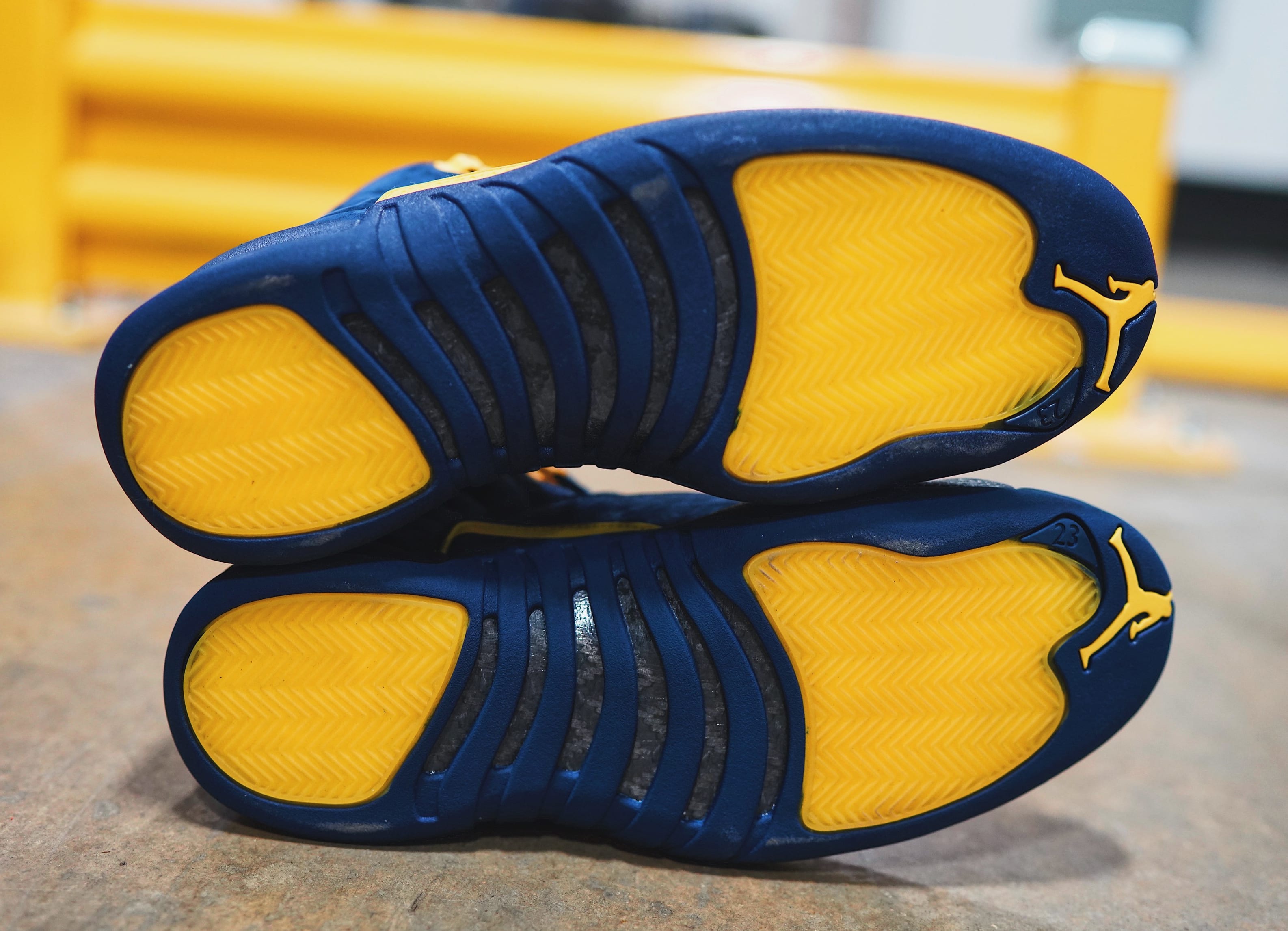 Michigan Air Jordan 12 College Navy Amarillo Bq3180 407 Release Date Sole Collector
