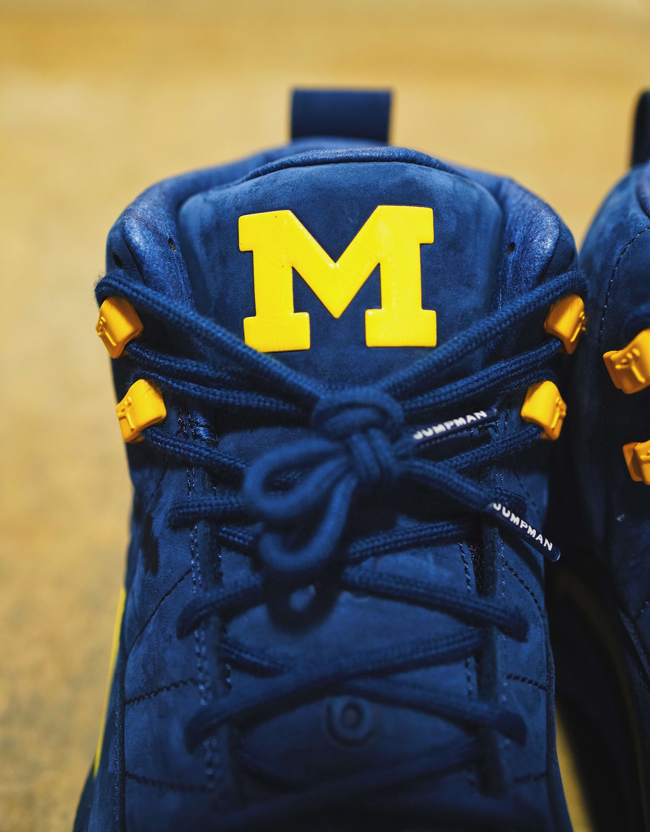 Michigan Air Jordan 12 College Navy Amarillo Bq3180 407 Release Date Sole Collector