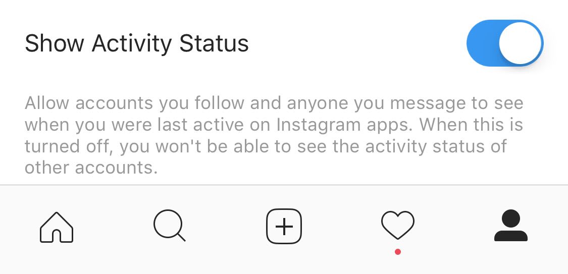 instagram status says active today