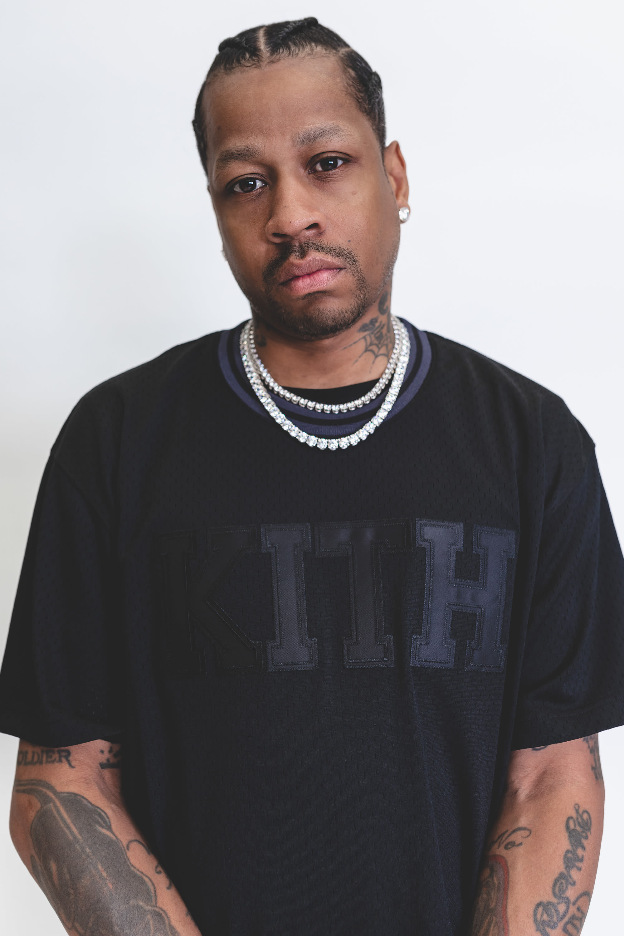 Allen Iverson Models New Kith X Mitchell & Ness Collection | Complex