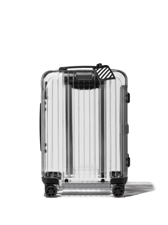 off white suitcase