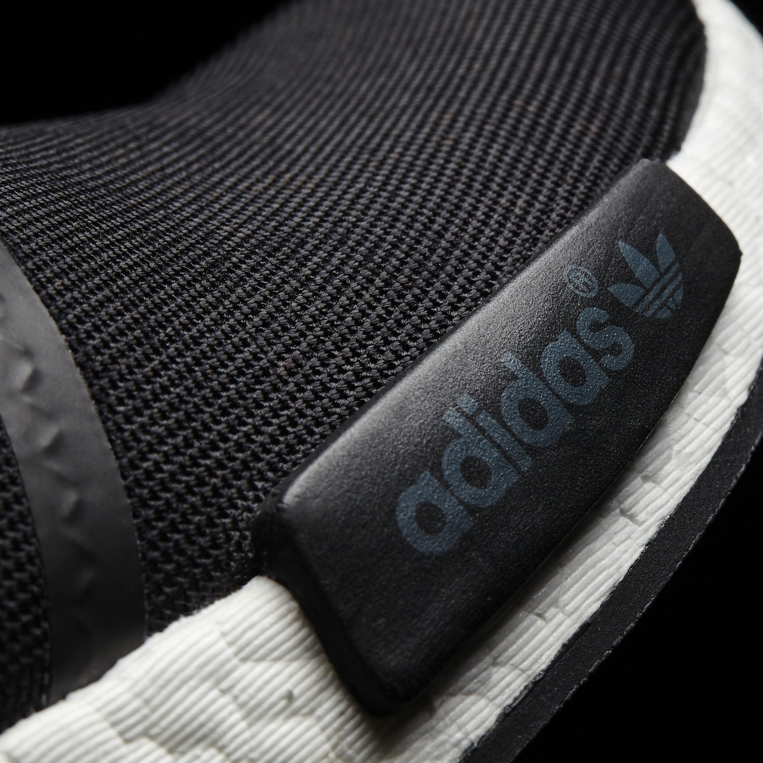Adidas NMD Black Suede Blue Toe Detail