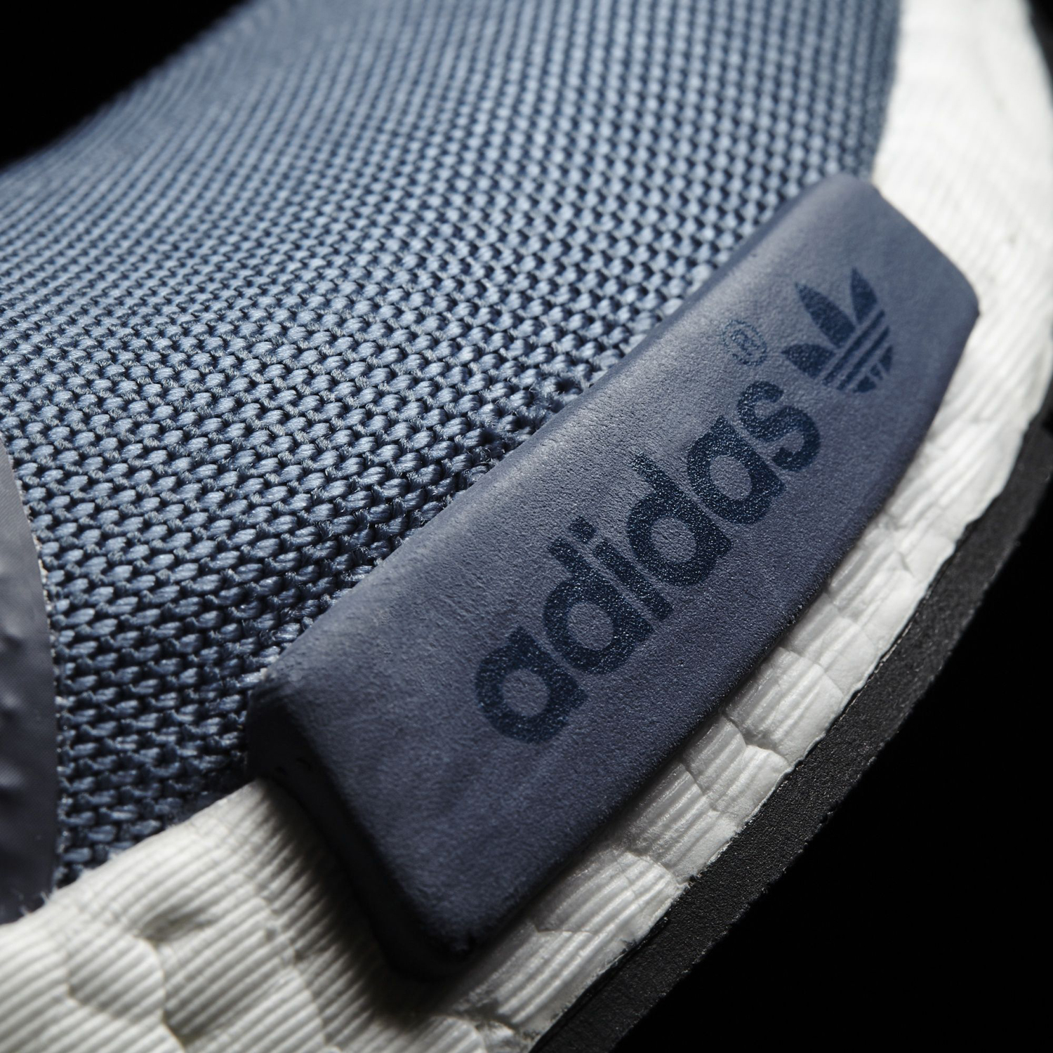 Adidas NMD Blue Suede Toe Detail