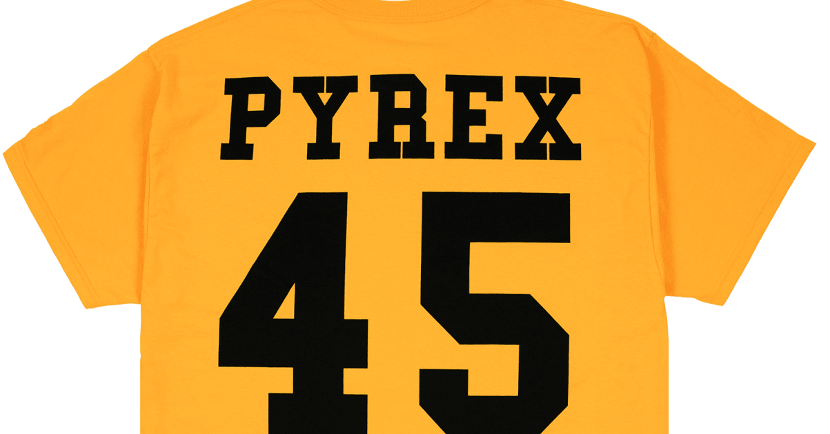 PYREX 45 TEARS バージルVirgil Abloh 2XL Denim Tears Pyrex Tears T-shirt Yellow Men's - FW22 - US