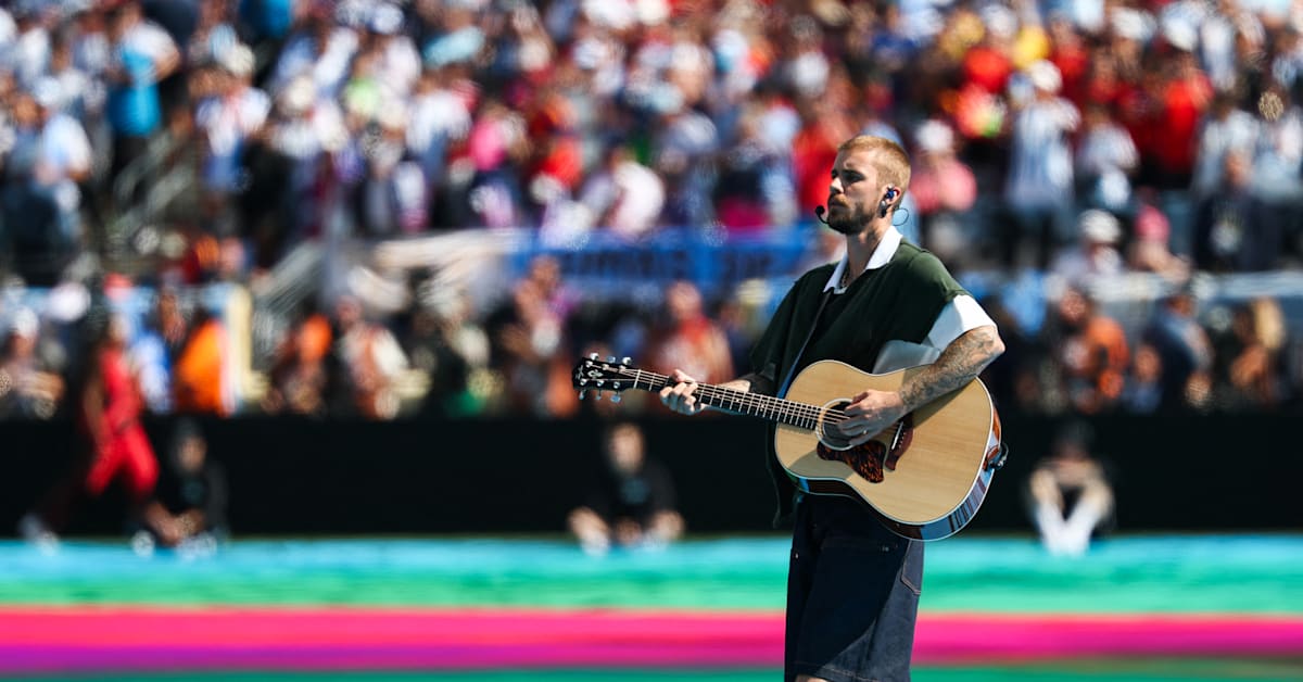 Justin Bieber Debuted Unreleased SKYLRK Sneakers at the World Cup Final