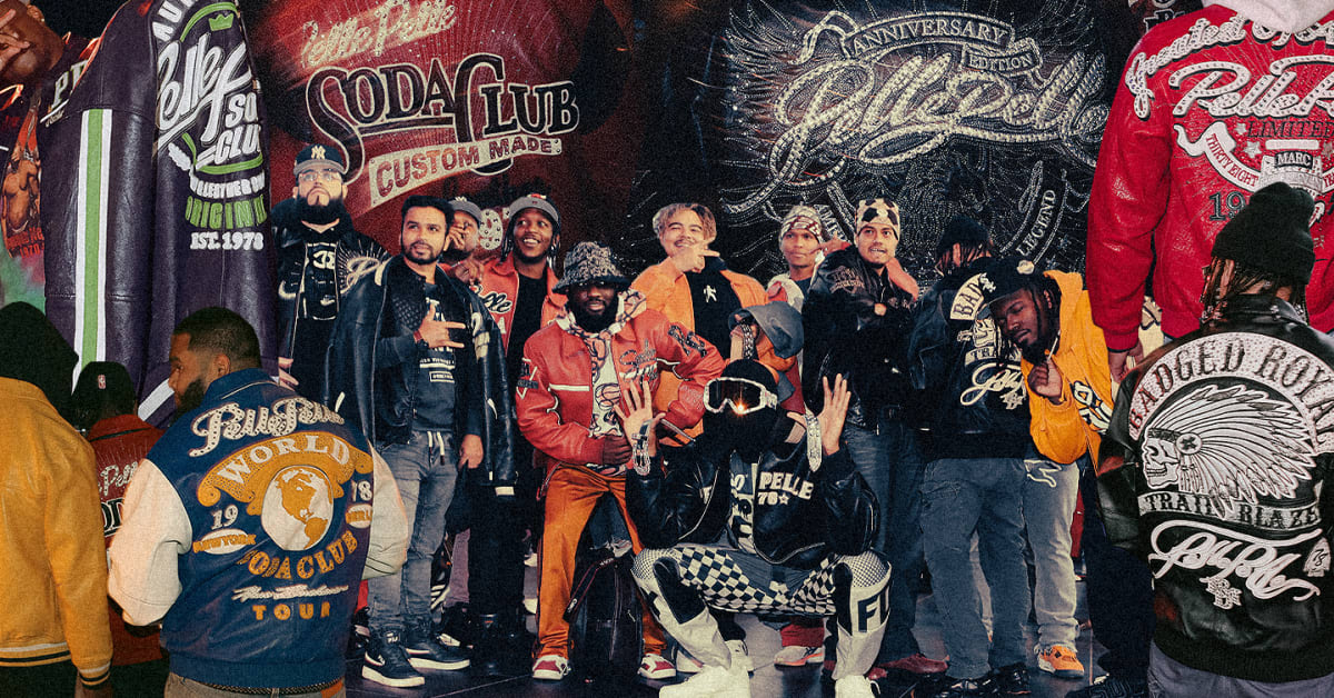 トップス 90s- pellepelle trackjacket print hiphop Hip hop leather jackets - Pelle Pelle