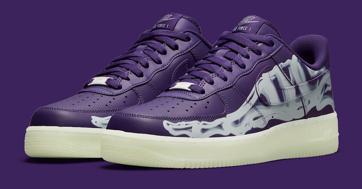 Purple Skeleton Af1 Skeleton Retail Nike Air Force Low 