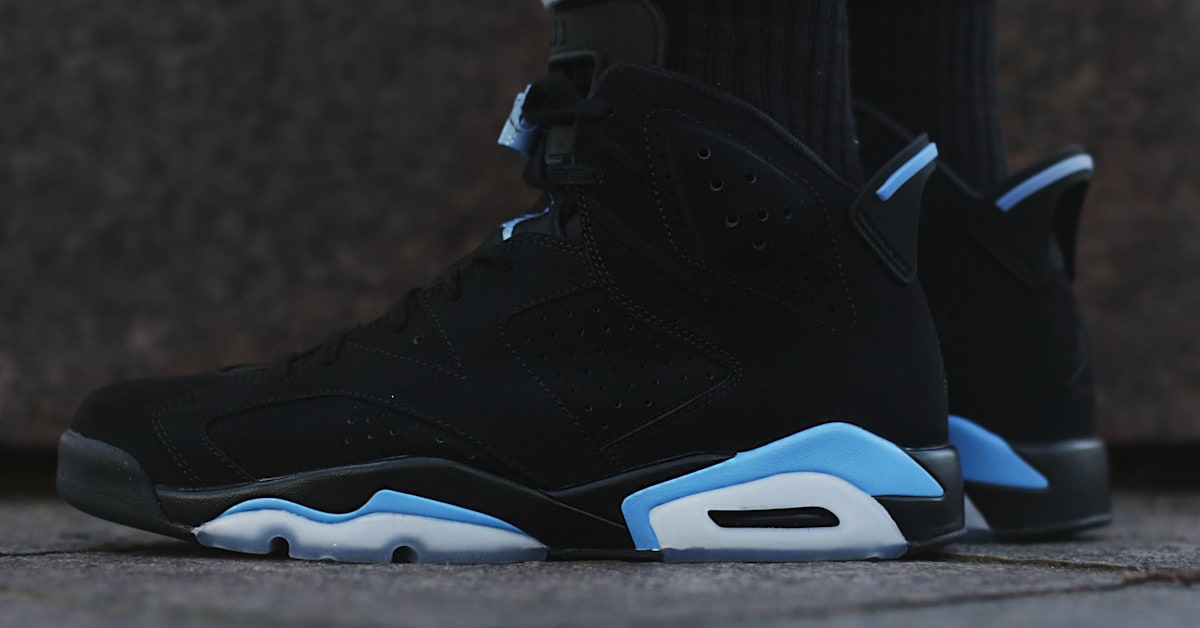 Jordan 6 Retro UNC Black University Blue Basketball Shoes 384664-006 Men\'s Sz 12 Air Jordan 6 Retro  main image 3
