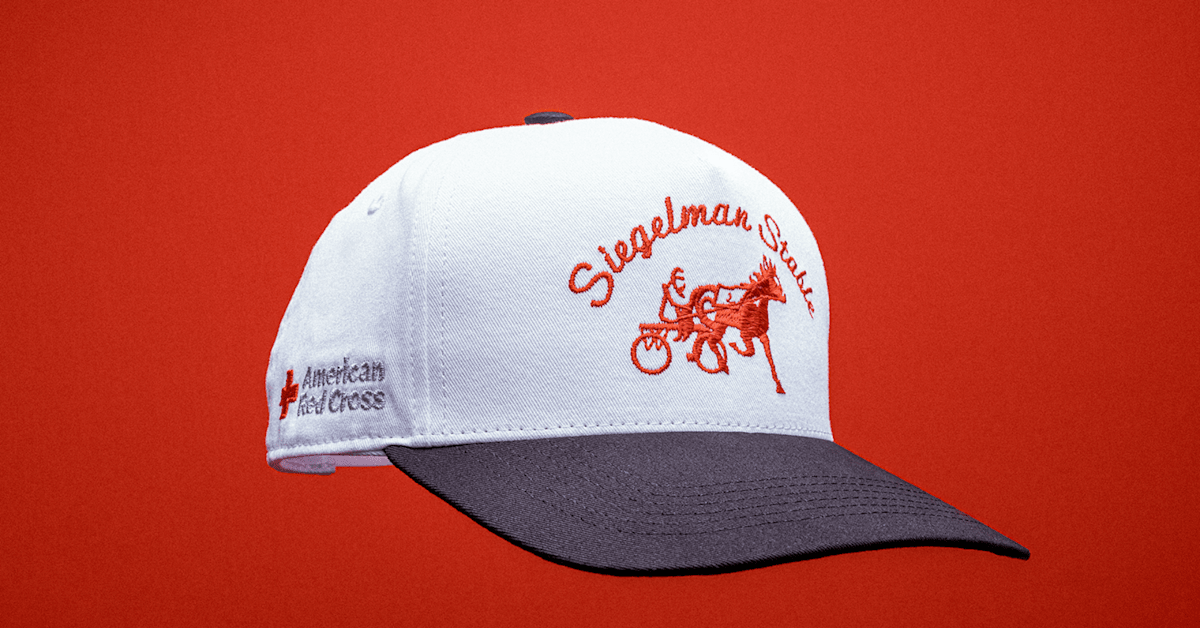 Siegelman Stable Beige and Burgundy Cap Siegelman Stable Hat main image 2