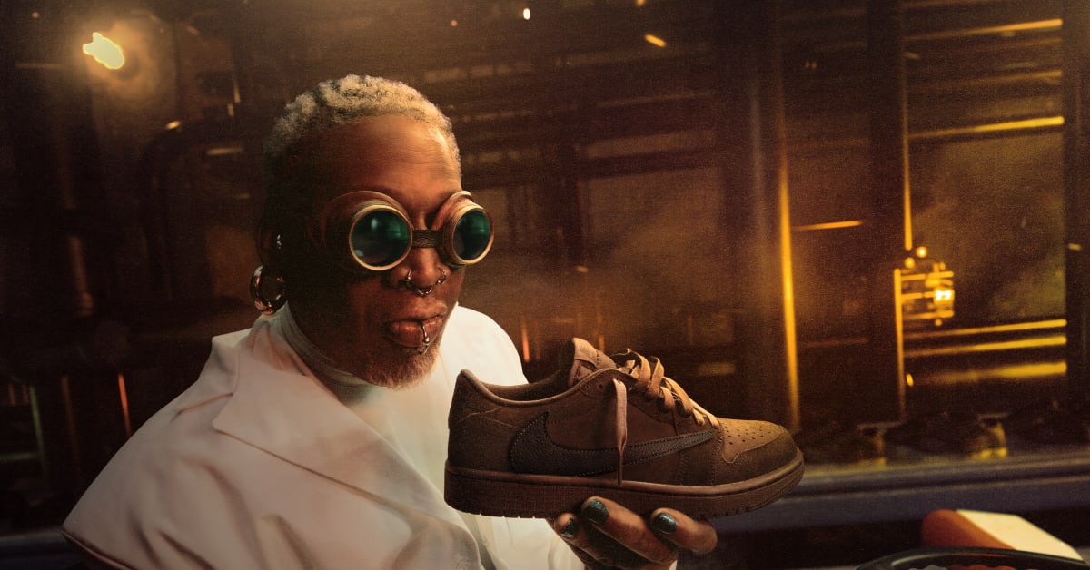 Travis Scott Turns Dennis Rodman into Willy Wonka in New Jordan Ad
