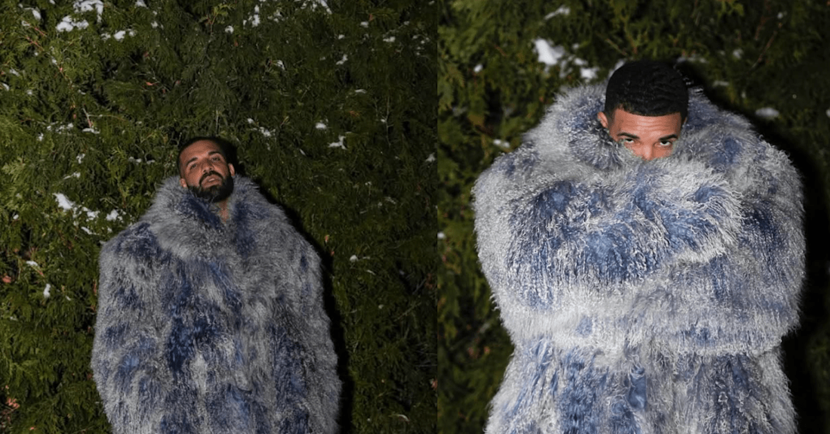 Drake Poses in Fur Coat Christmas Photos, Says He Hit 'Growth Spurt'