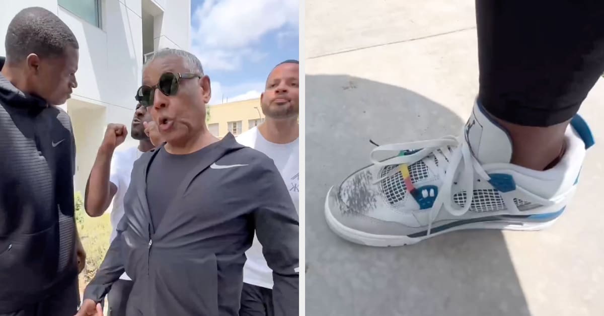 Giancarlo Esposito Recreates Iconic Scuffed Jordan 4 Scene From