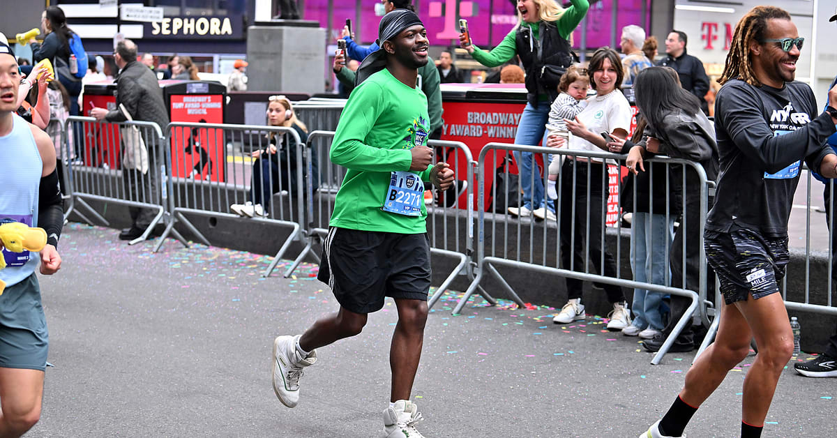 Lil Nas X Runs 2024 NYC Half Marathon in Coach C202 Sneak...