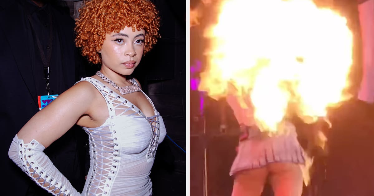 Ice Spice Nearly Burned by Stage Pyrotechnics During Show, Video Shows