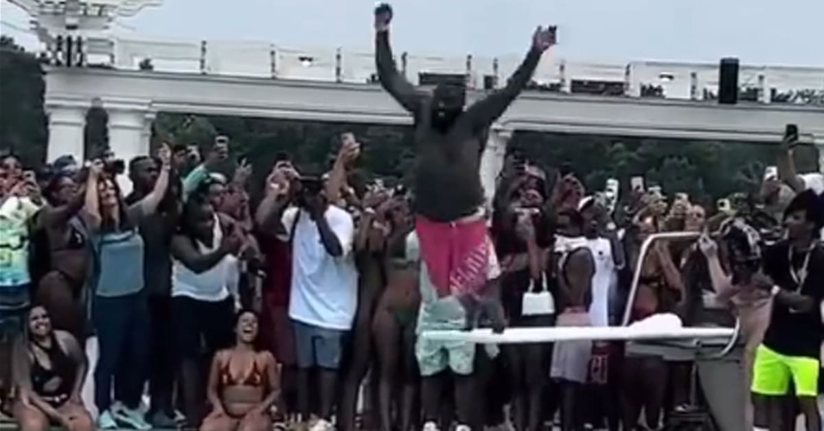 Video Shows Rick Ross Flubbing Dive at Pool Party
