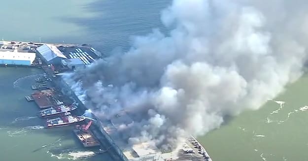 Large Fire Destroys Evidence Inside NYPD Warehouse in Brooklyn