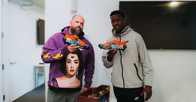 Mache Makes Ahmad 'Sauce' Gardner Custom Cleats for Chari