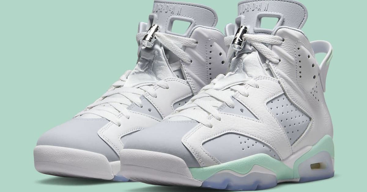Jordan 6 grey and green best sale