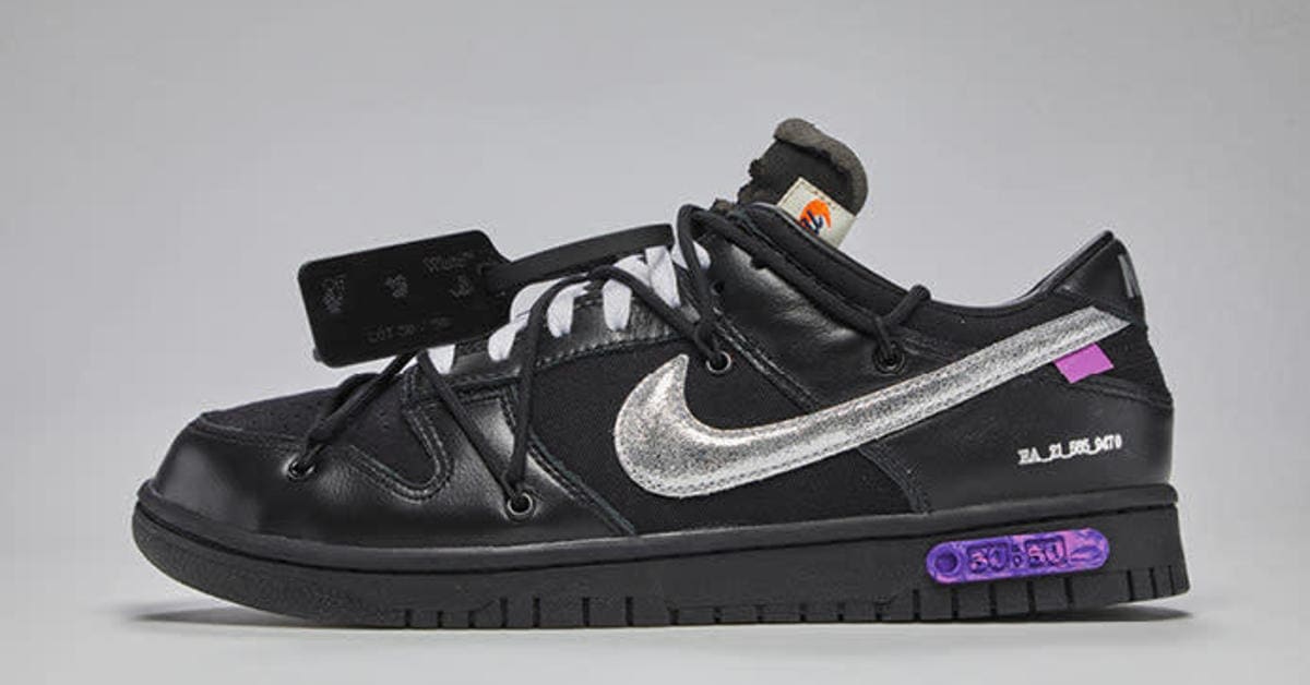 Off-White × Nike Dunk Low 1 OF 50 ブラック50 Nike Dunk Low Off-White Lot 50 Men's - DM1602-001 - US