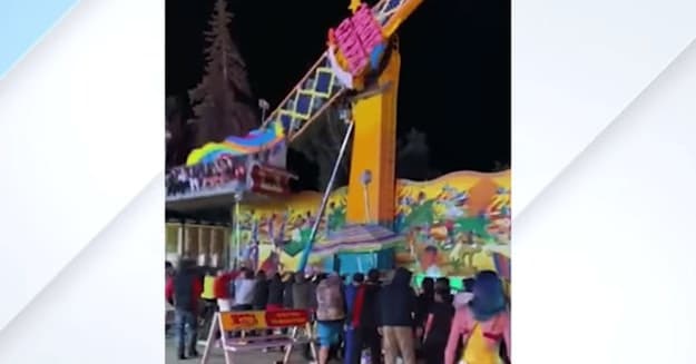 Video Shows Onlookers Rush to Stop Carnival Ride From Tipping Over