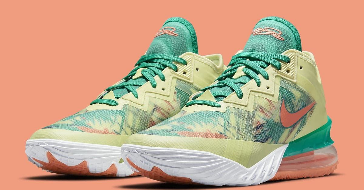 Green and orange lebron 18 sales
