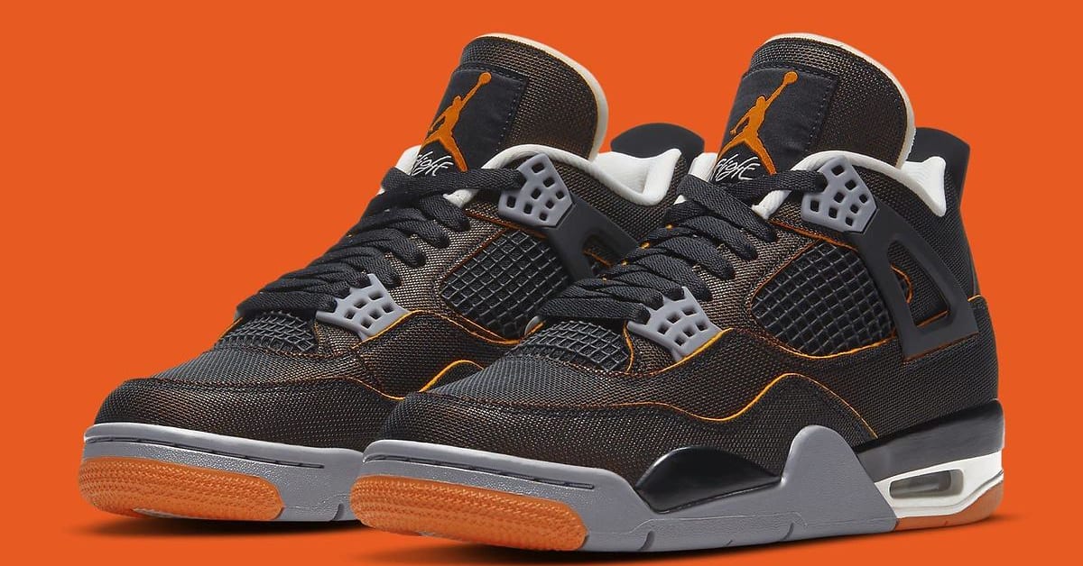 Orange black jordans clearance