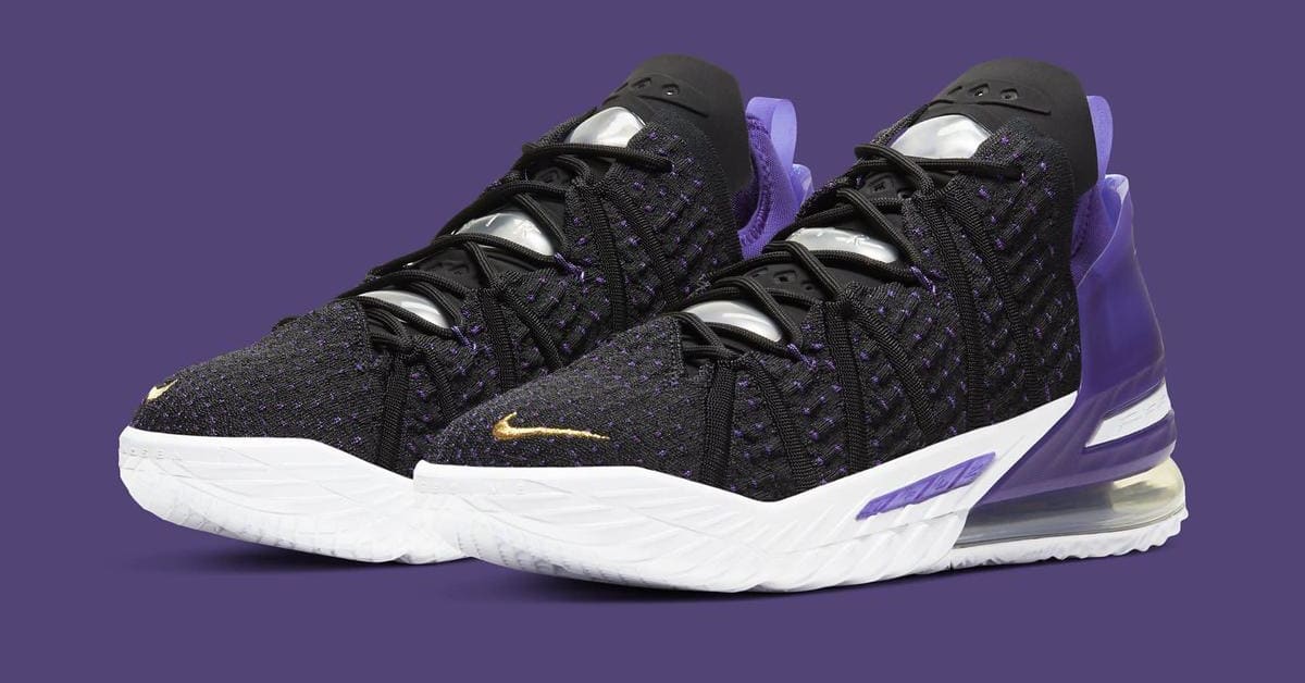 Lebron james shoes lakers colors clearance