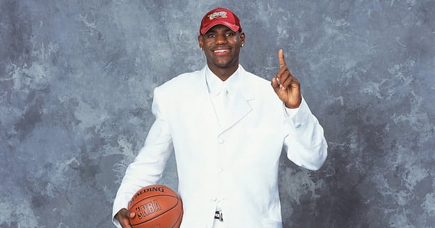 Lebron james draft day online