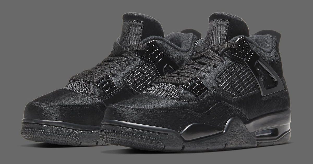 Black Fur Covered Air Jordan 4s Are Dropping Next Month