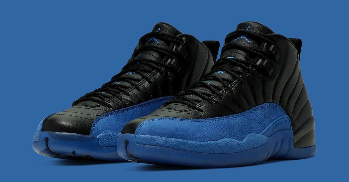 Nike Air Jordan 12 Retro Black Game Royal 130690-014 Men’s Size 12 CLEAN‎ Amazon.com | Jordan mens Nike Air 12 shoes, Black/Game Royal  main image 3