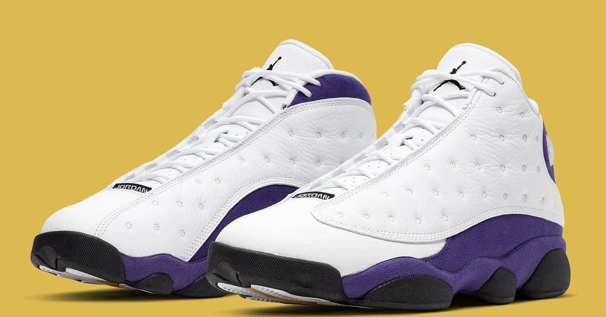 Air Jordan 13 Retro Lakers Kobe  Size 10.5 414571-105 White Court Purple Jordan 13 Retro Lakers for Sale | Authenticity Guaranteed | eBay main image 2