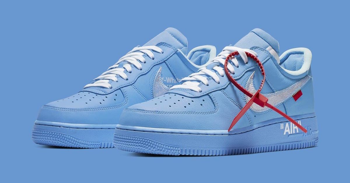 Blue nike off white air force 1 cheap