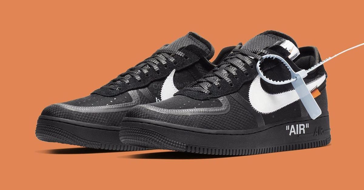 Off white x nike af1 black outlet