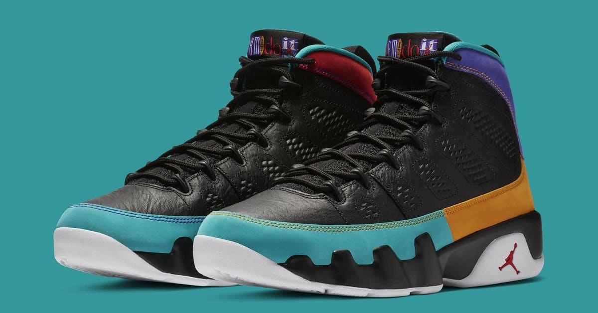 Rainbow jordan 9 hot sale