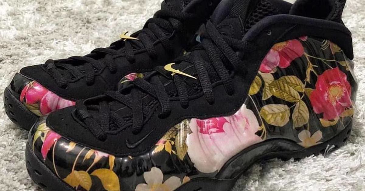 Floral foamposites shirt cheap