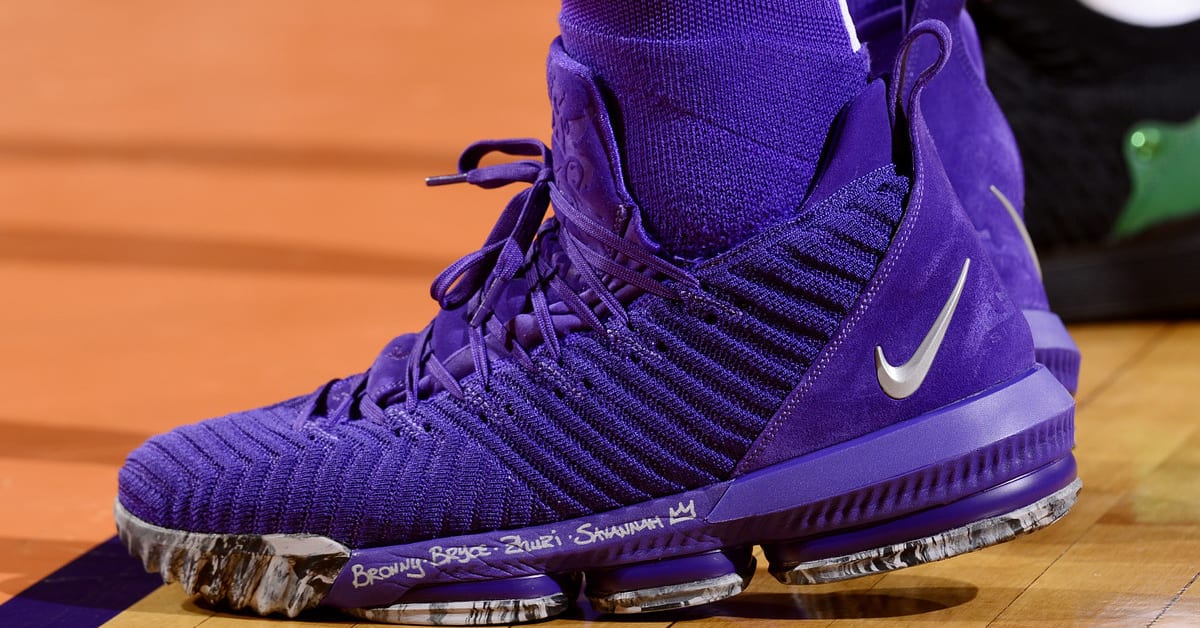 SoleWatch LeBron James Debuts All Purple LeBron 16s
