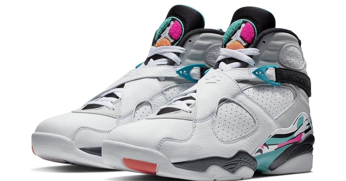 Size 8 - Air Jordan 8 Retro South Beach NBS213 Nike Air Jordan 8 Retro South Beach 305381-113 Size 9 Men main image 3