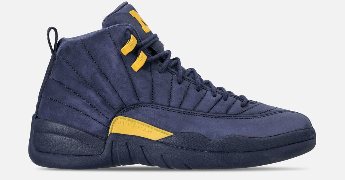 Jordan 12 blue and yellow sales