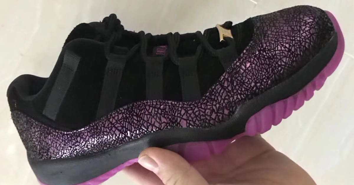 Jordan 11 purple and black clearance