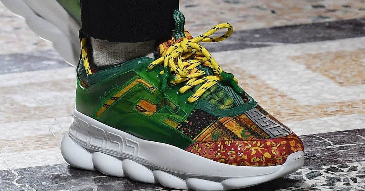 Versace Chain Reaction Neon green runners, brand new and never worn. Size 14 US Versace & 2 Chainz present their collaborative sneaker Chain  main image 4