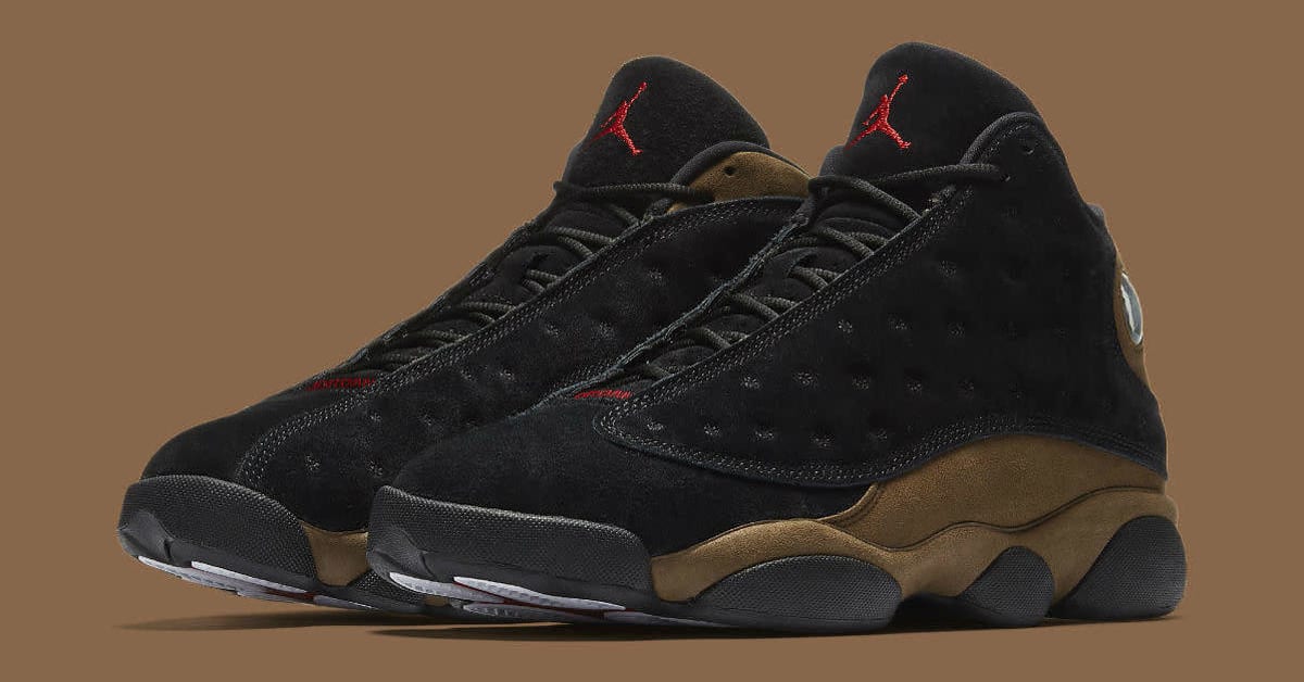 See the Olive Air Jordan 13 Retro In Detail