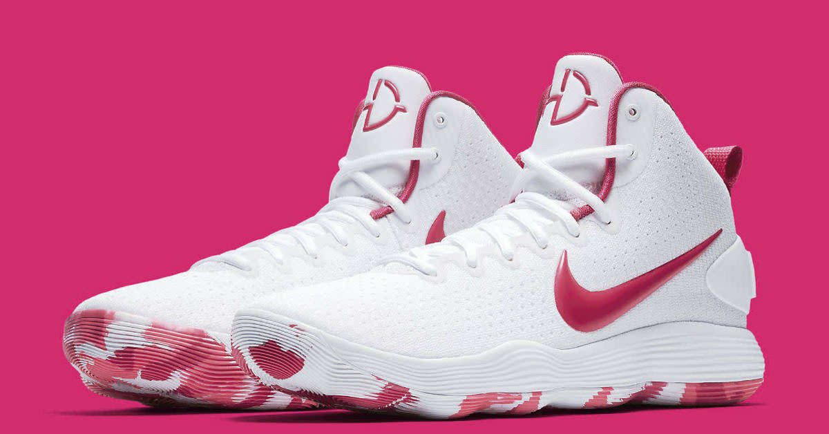 Nike Zoom Hyperdunk 2016 Breast Cancer Pink White Sz 7.5 844359-660 Sneakers New Nike Hyperdunks for Breast Cancer Awareness main image 3