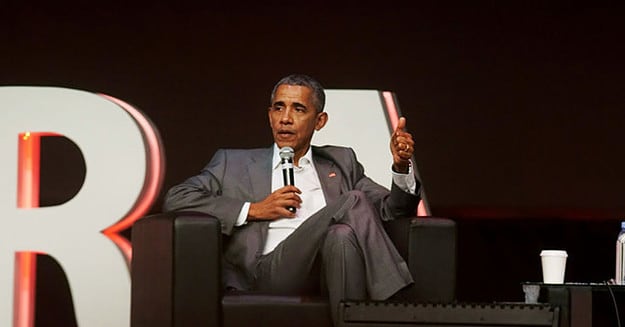 Watch Barack Obama Salute Chance the Rapper at Free Chicago Concert