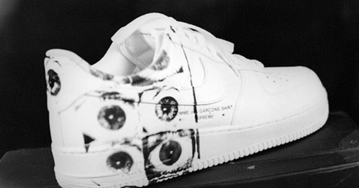 Supreme x Comme des Garcons x Nike Air Force 1s Release T